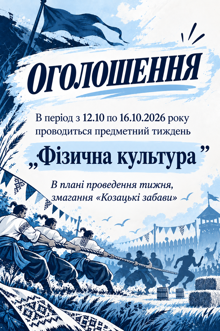 Оголошення “Козацькі забави”